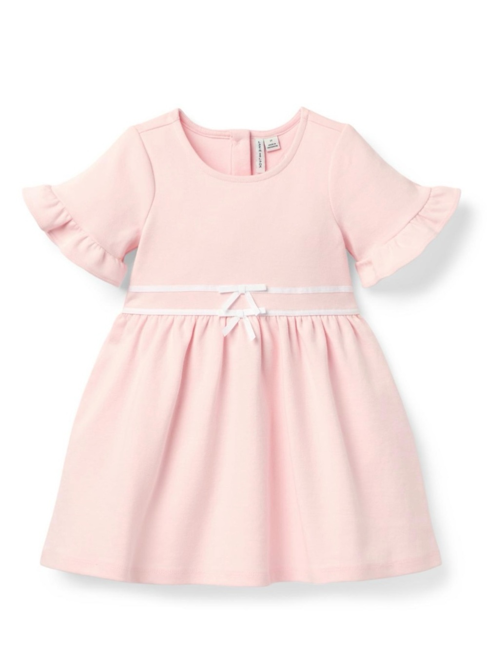 Janie and Jack Pale Pink Ruffle Sleeve Formal Dress with Bloomers